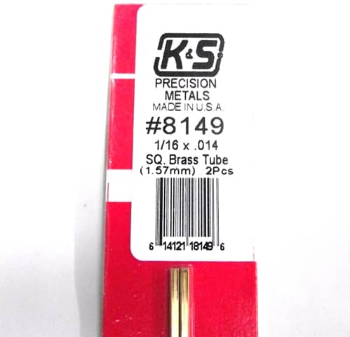 K&S METAL #8149 1:16' OD BRASS TUBE 1PC