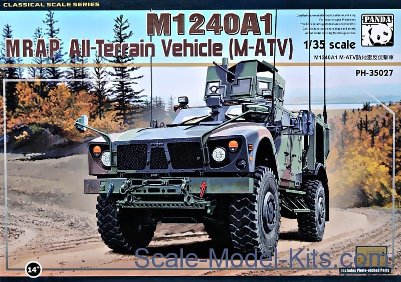 PANDA 1:35 M1240A1 M-ATV WITH UIK 35027 PLASTIC MODEL KIT