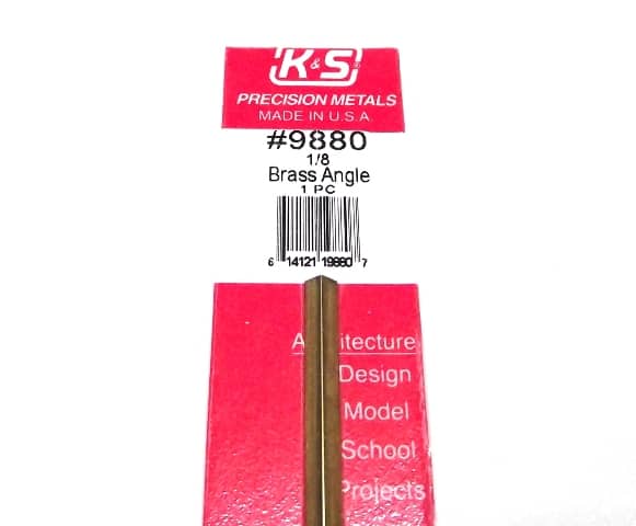 K&S METAL #9880 BRASS ANGLE 1:8X300MM 1PCS