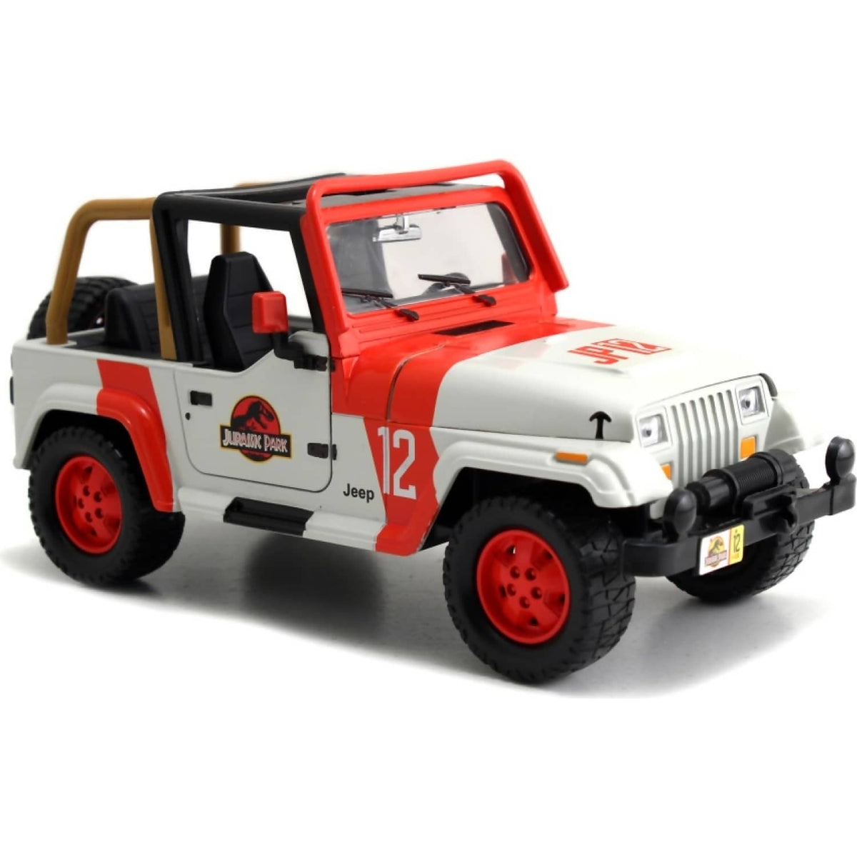 JADA TOYS - JURASSIC WORLD 1992 JEEP WRANGLER 1:24 SCALE DIECAST VEHICLE