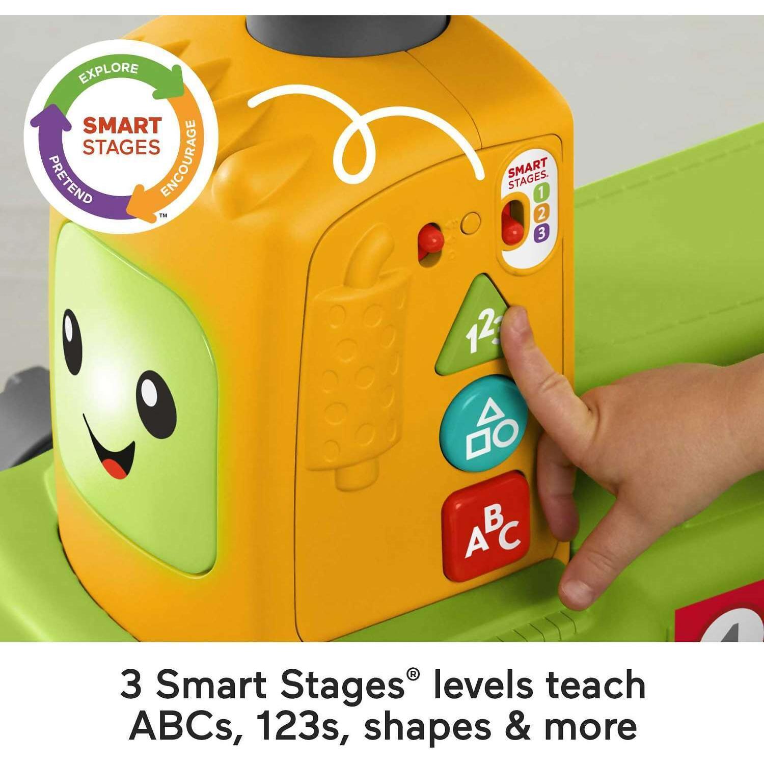 Fisher-Price - Laugh & Learn 4-in-1 Farm To Market Tractor Ride-on Learning Toy For Baby & Toddlers - Mattel