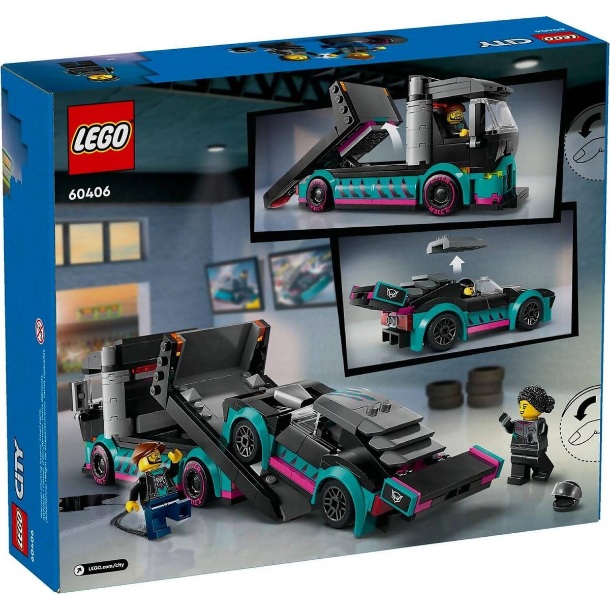 LEGO® 60406 Race Car and Car Carrier Truck - City