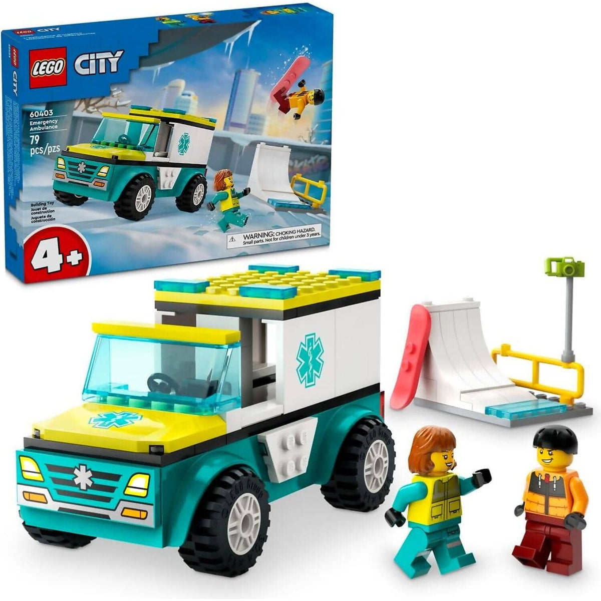 LEGO® 60403 Emergency Ambulance and Snowboarder - City 4+