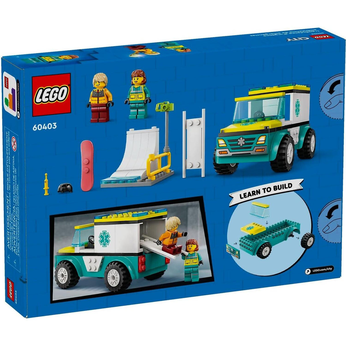 LEGO® 60403 Emergency Ambulance and Snowboarder - City 4+