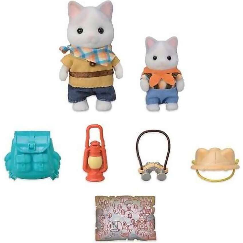Sylvanian Families - Exciting Exploration Playset -latte Cat Brother & Baby