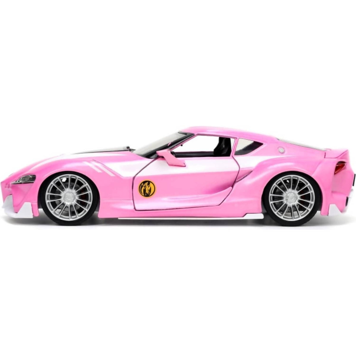 JADA TOYS - POWER RANGERS TOYOTA FT-1 WITH PINK RANGER 1:24 SCALE DIECAST VEHICLE FIGURE SET
