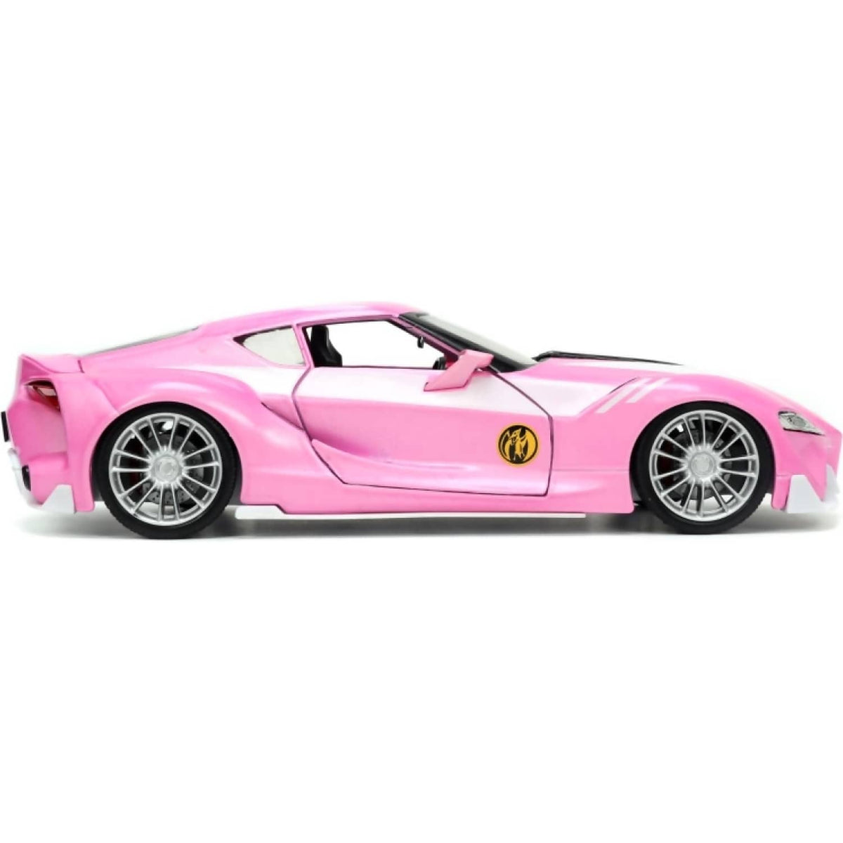 JADA TOYS - POWER RANGERS TOYOTA FT-1 WITH PINK RANGER 1:24 SCALE DIECAST VEHICLE FIGURE SET