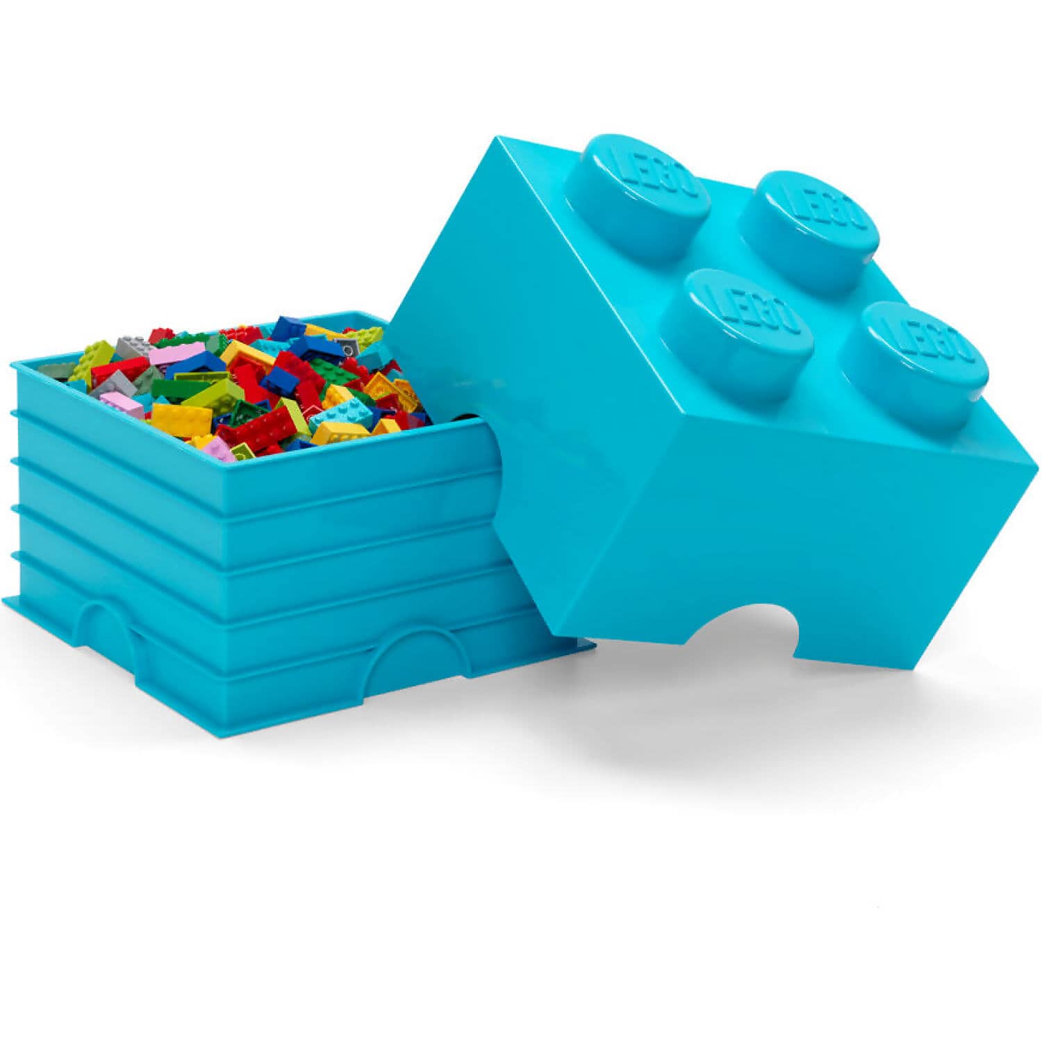 LEGO® Storage Brick 4 Studs Azure - Room Copenhagen