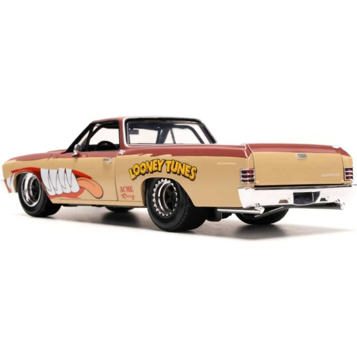 JADA TOYS - LOONEY TUNES CHEVY EL CAMINO WITH TASSIE DEVIL 1:24 SCALE DIECAST VEHICLE & FIGURE SET