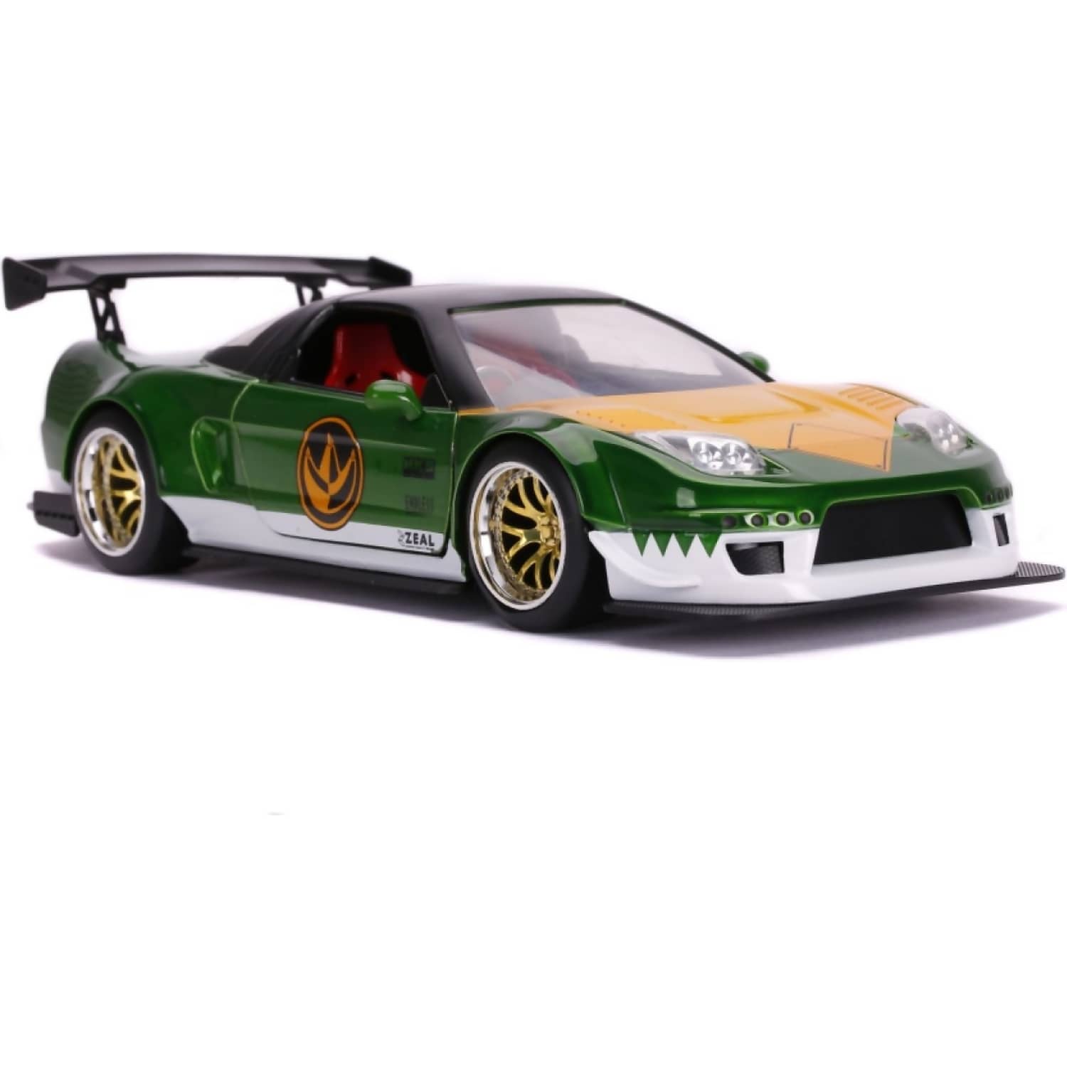 JADA TOYS - POWER RANGERS 2002 HONDA NSX TYPE-R JAPAN SPEC WITH GREEN RANGER 1:24 SCALE SCALE DIECAST VEHICLE & FIGURE SET