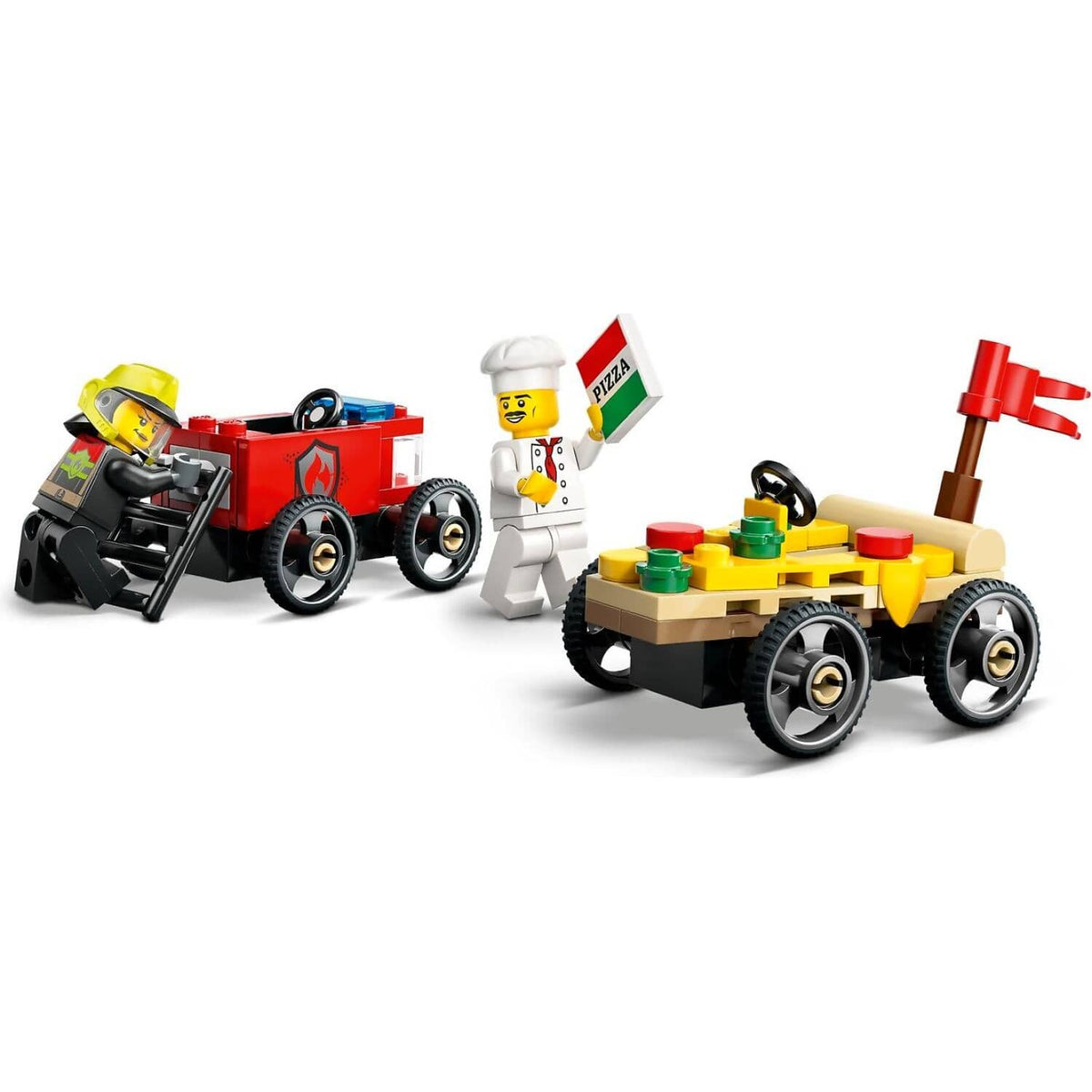 LEGO® 60458 Pizza Vs. Fire Truck Race Car Pack - City