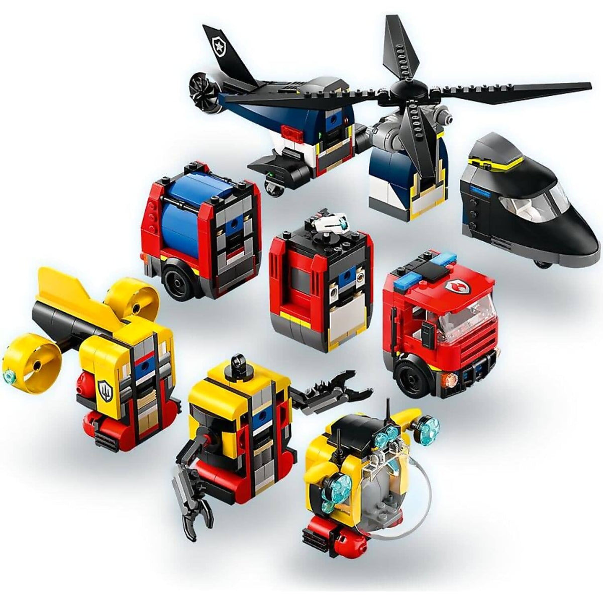 LEGO® 60462 Helicopter Fire Truck & Submarine Remix - City