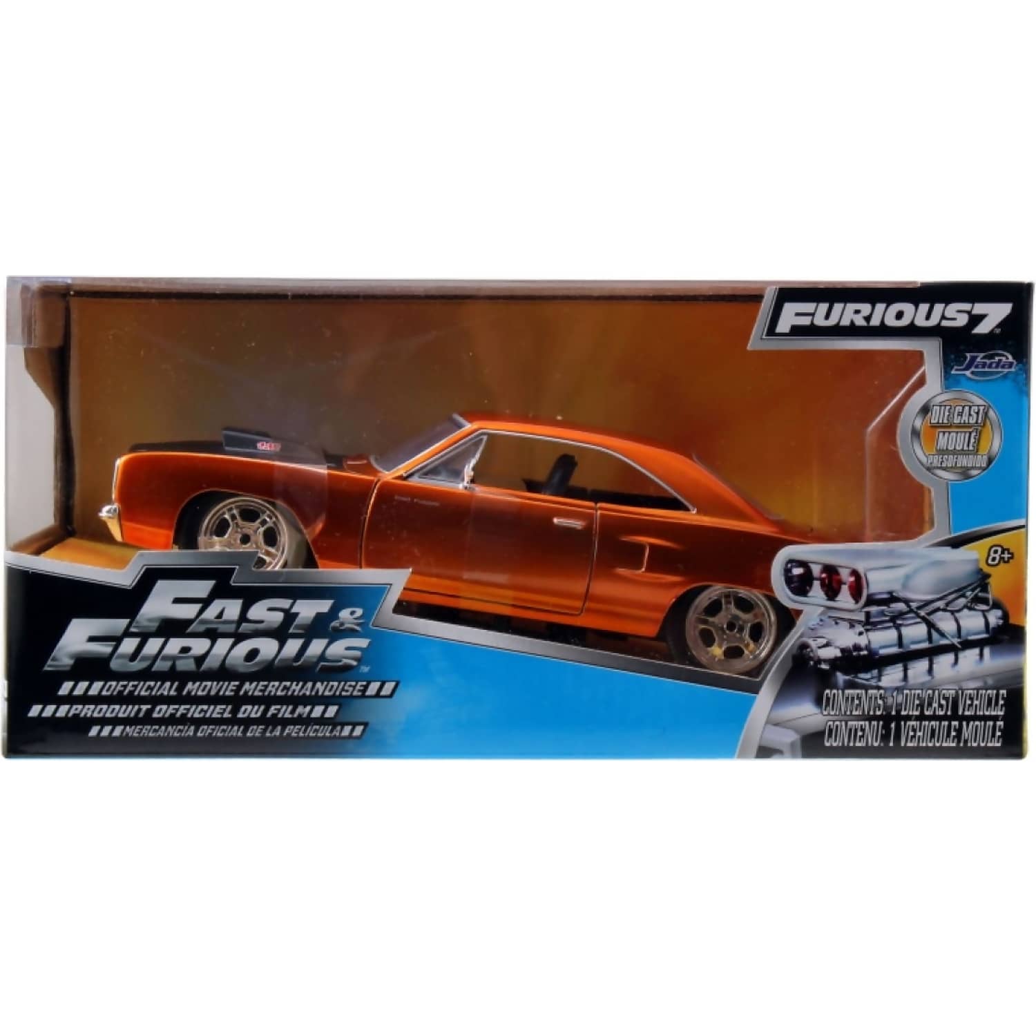 JADA TOYS - FAST & FURIOUS - 1970 PLYMOUTH ROAD RUNNER BK 1:24 SCALE DIECAST VEHICLE