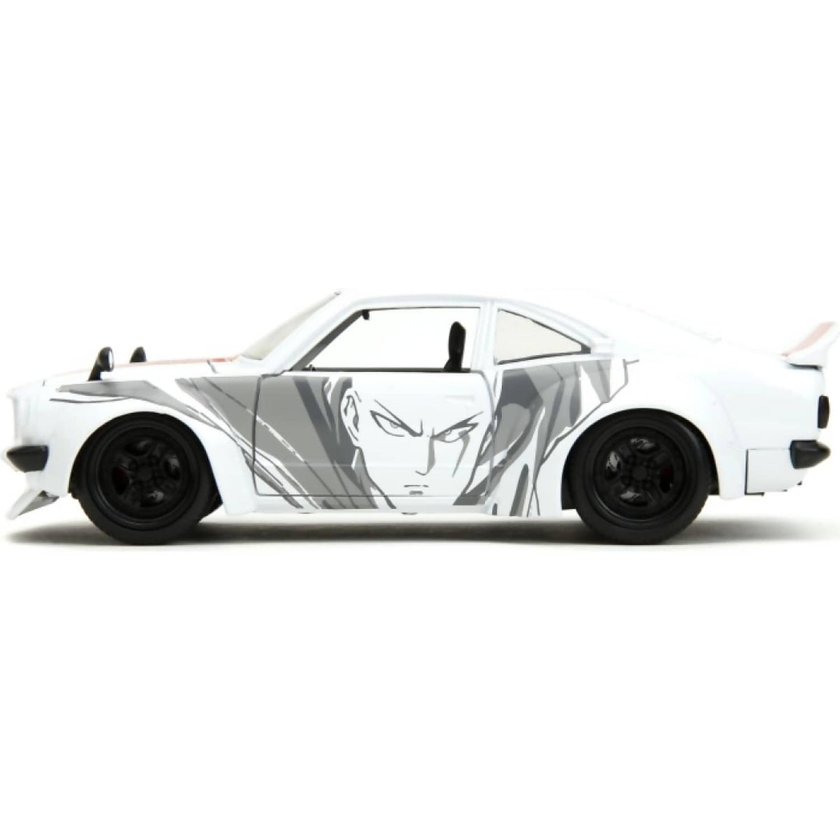 JADA TOYS - ONE PUNCH MAN 1974 MAZDA RX-3 WITH SAITAMA 1:24 SCALE DIECAST VEHICLE AND FIGURE SET