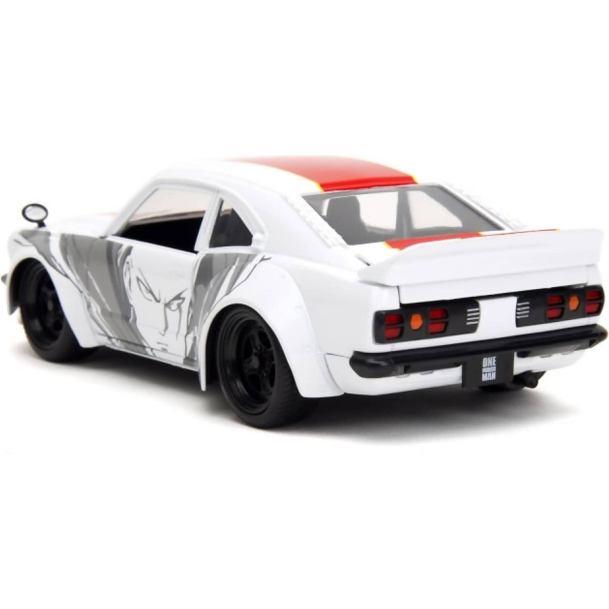 JADA TOYS - ONE PUNCH MAN 1974 MAZDA RX-3 WITH SAITAMA 1:24 SCALE DIECAST VEHICLE AND FIGURE SET