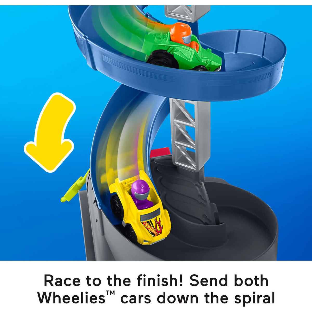 Fisher-Price - Little People Hot Wheels Spiral Stunt Speedway - Mattel