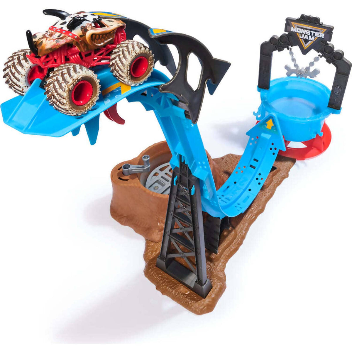 Monster Jam - 1:64 Mud Blasters Dunk Tank Playset - Monster Mutt Dalmatian- Spin Master