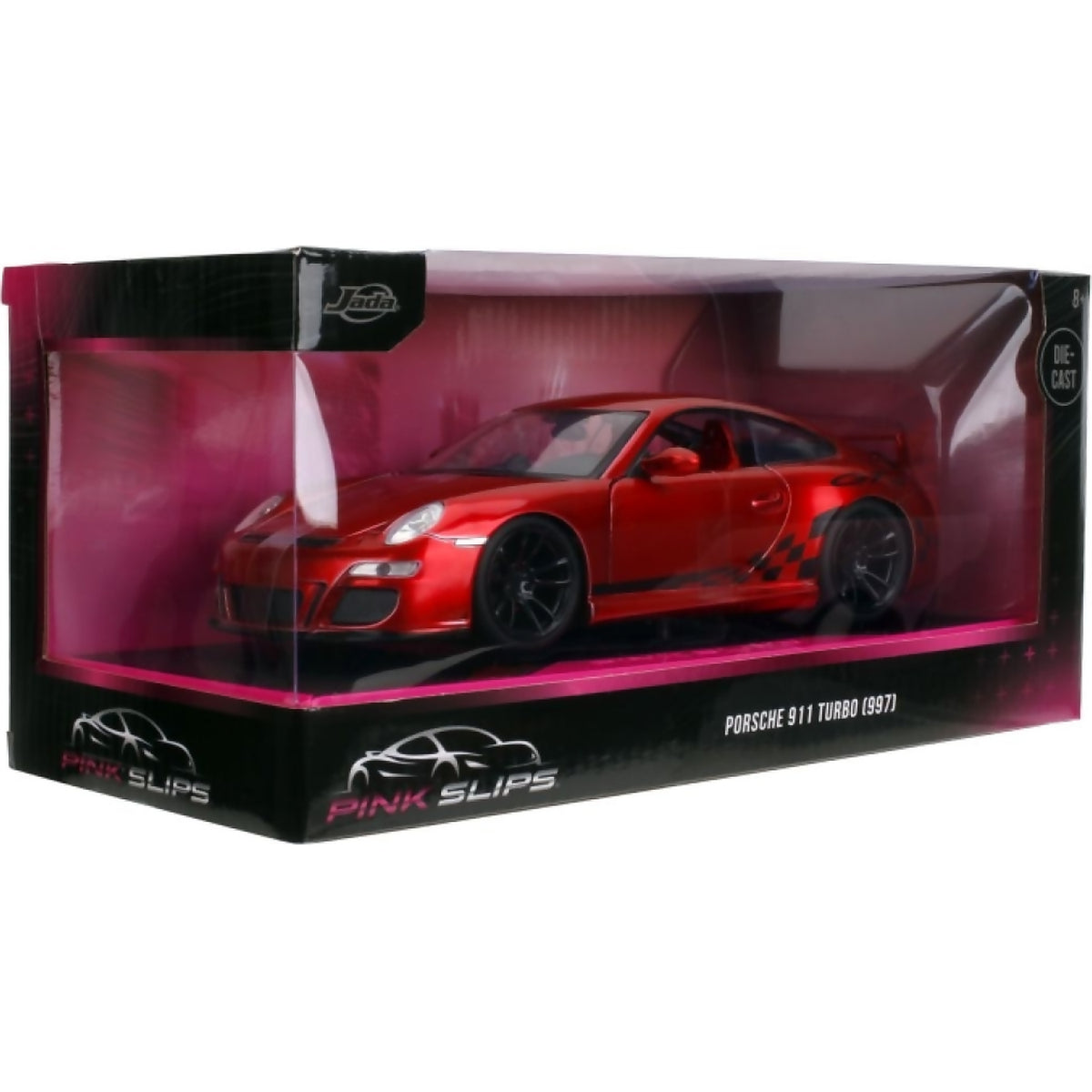 JADA TOYS - PINK SLIPS PORSCHE 911 TURBO (997) 1:24 RED SCALE DIECAST VEHICLE