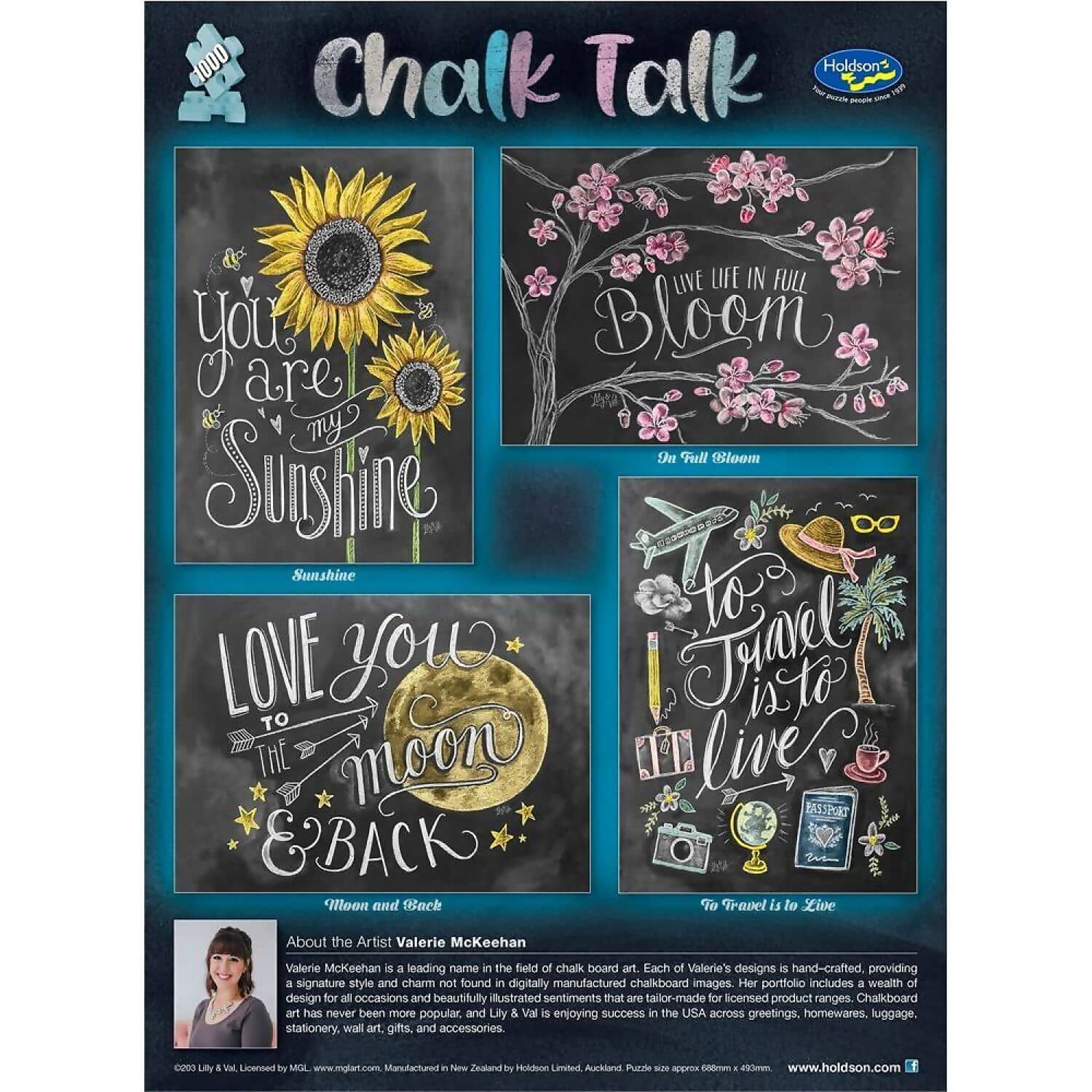 Holdson - Chalk Talk In Full Bloom Jigsaw Puzzle 1000 Pieces