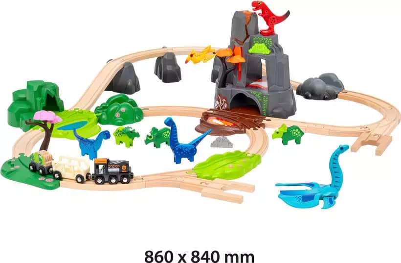 BRIO World - Train Set Dinosaur Deluxe Set 45pce