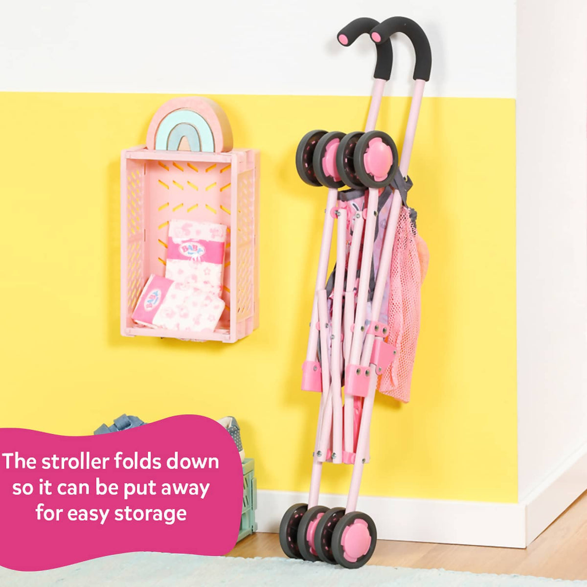 BABY born - Baby Doll Stroller With Bag (doll Not Included)