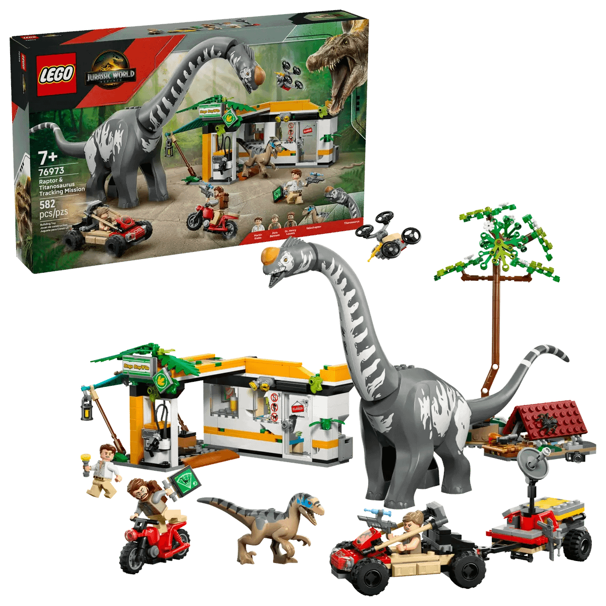 LEGO® 76973 Raptor & Titanosaurus Tracking Mission - Jurassic World™