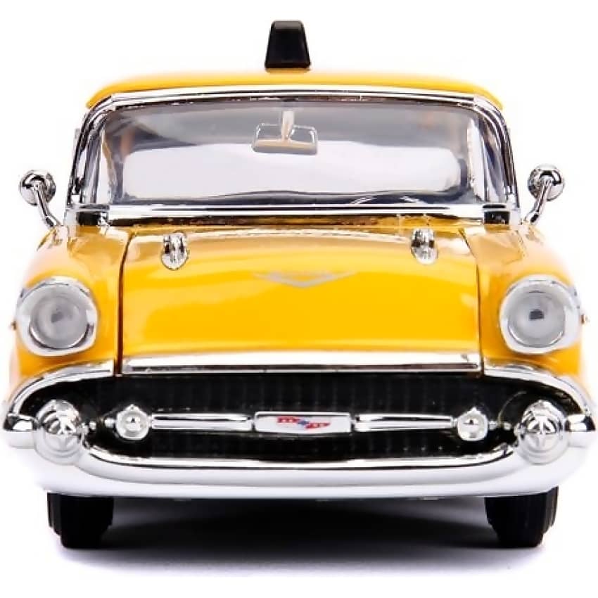 JADA TOYS - HOLLYWOOD RIDES 1957 CHEVY BEL AIR TAXI WITH DEADPOOL 1:24 SCALE DIECAST VEHICLE & DEADPOOL FIGURE SET