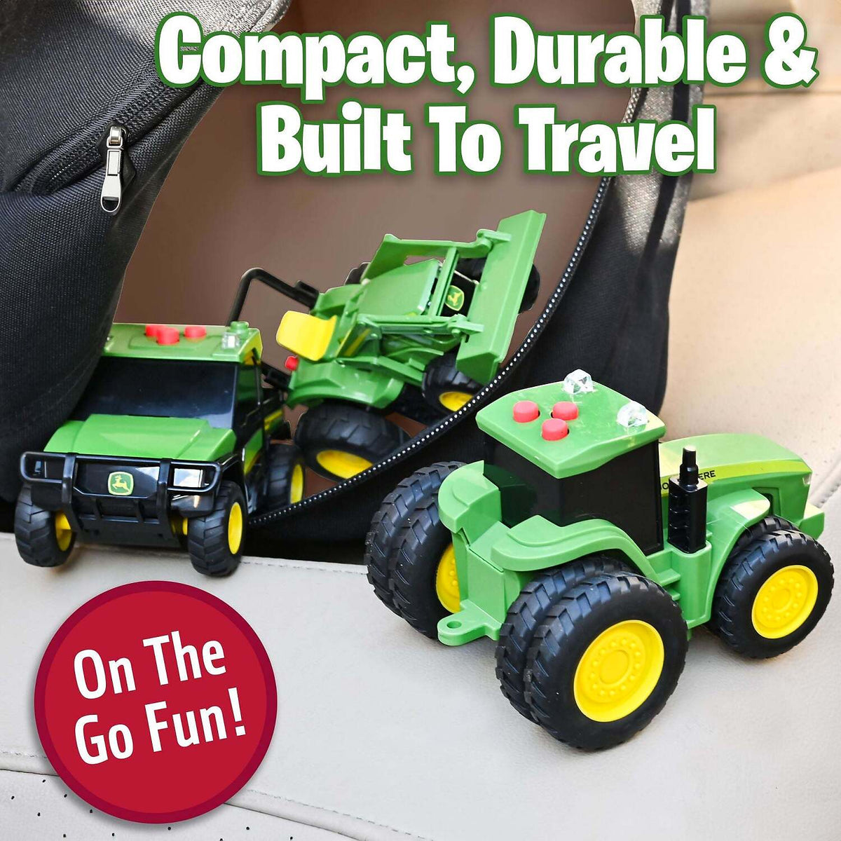 John Deere - Kids - Mini Farm Vehicles 3 Pack with Lights & Sounds!