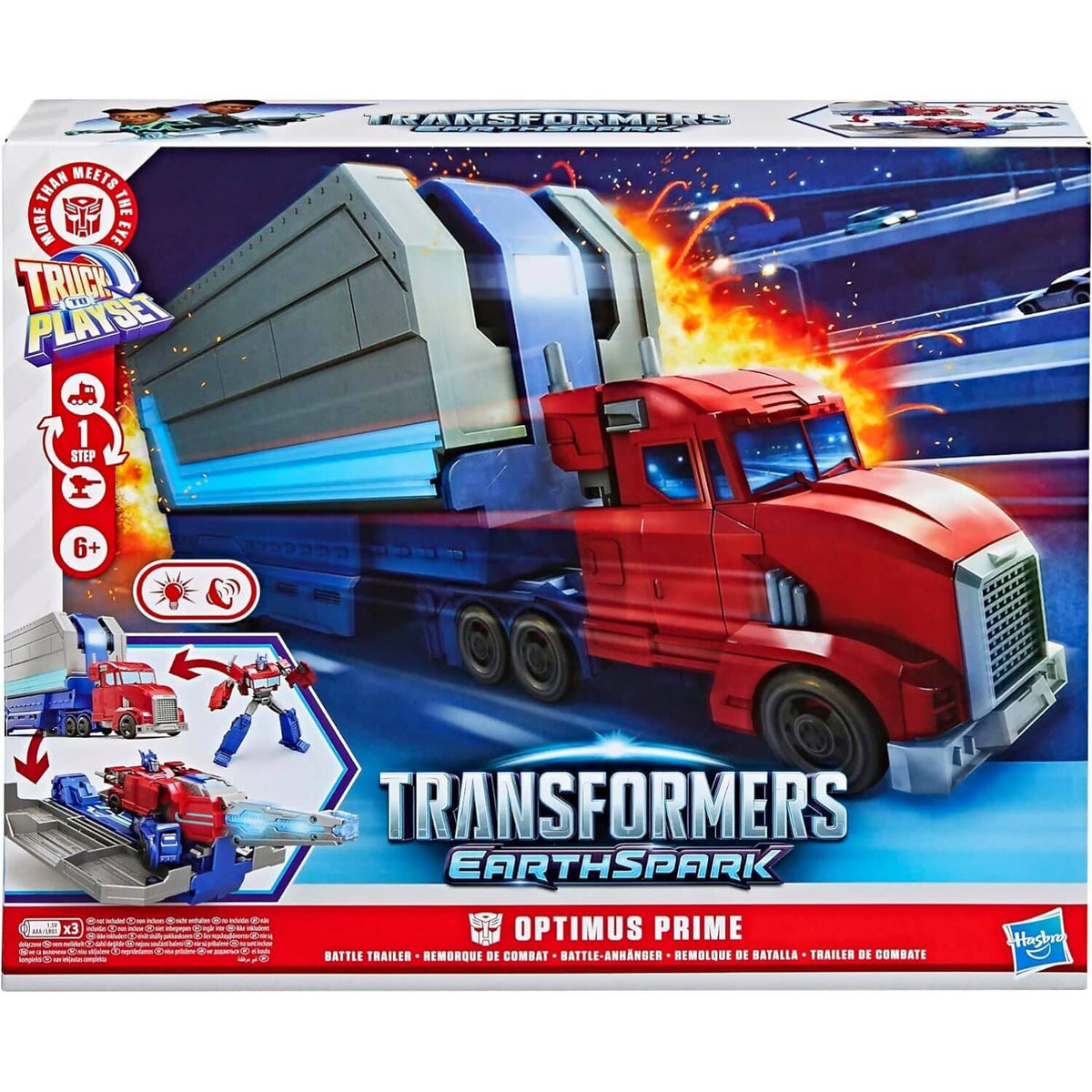 Transformers - EarthSpark Optimus Prime Battle Trailer Playset - Hasbro