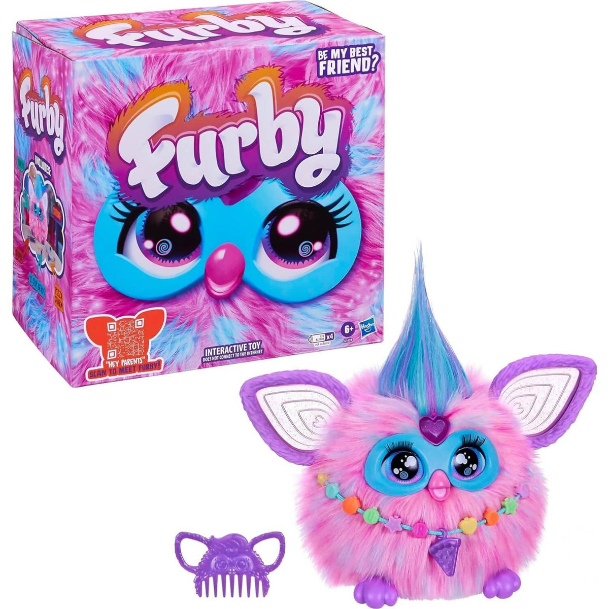 Furby - Cotton Candy Pink & Blue Interactive Plush - Hasbro