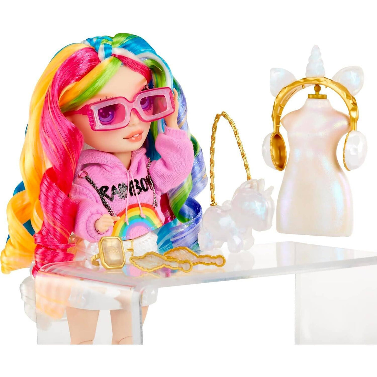 Rainbow High - Creative Crystals Amaya Raine 28cm Fashion Doll & Accessories DIY