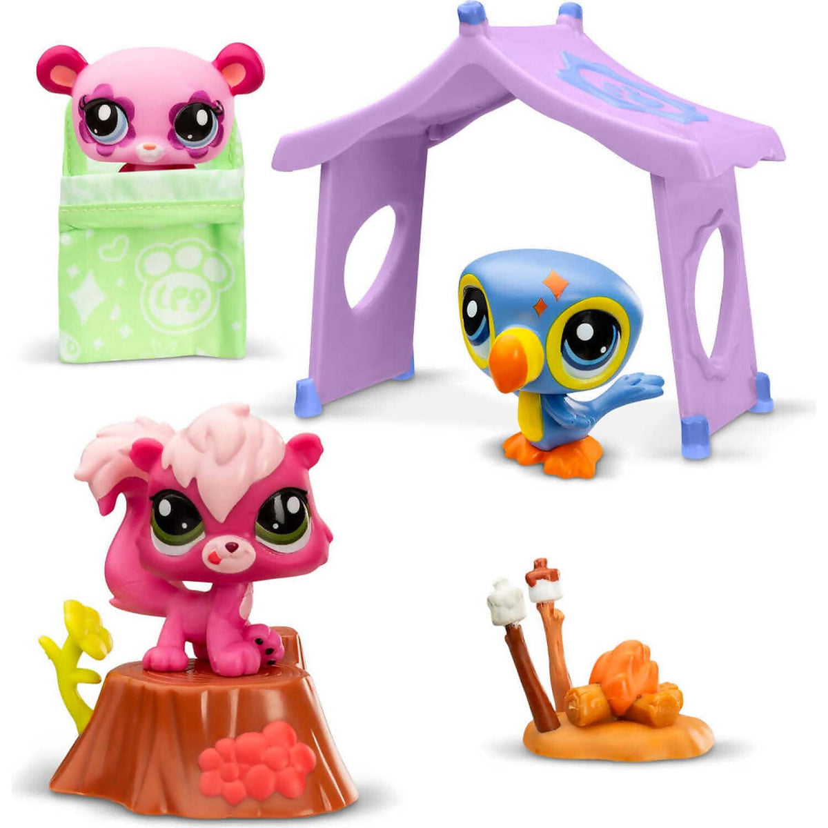 Littlest Pet Shop - Camping Set 3 Pack Figurine Playset