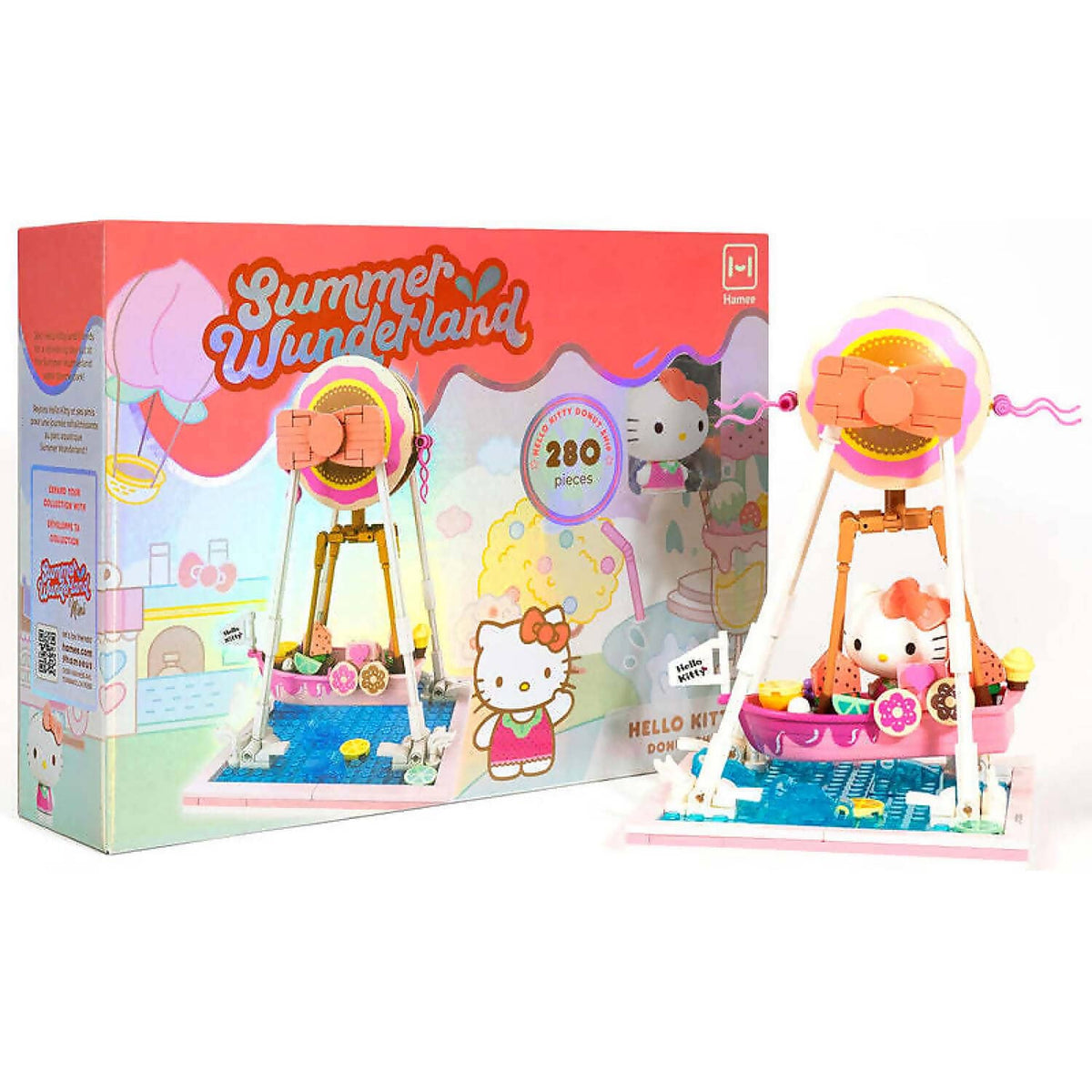 Hello Kitty - and Friends - YuMe Blocks Summer Wunderland - Hello Kitty Donut Ship 280 Pieces