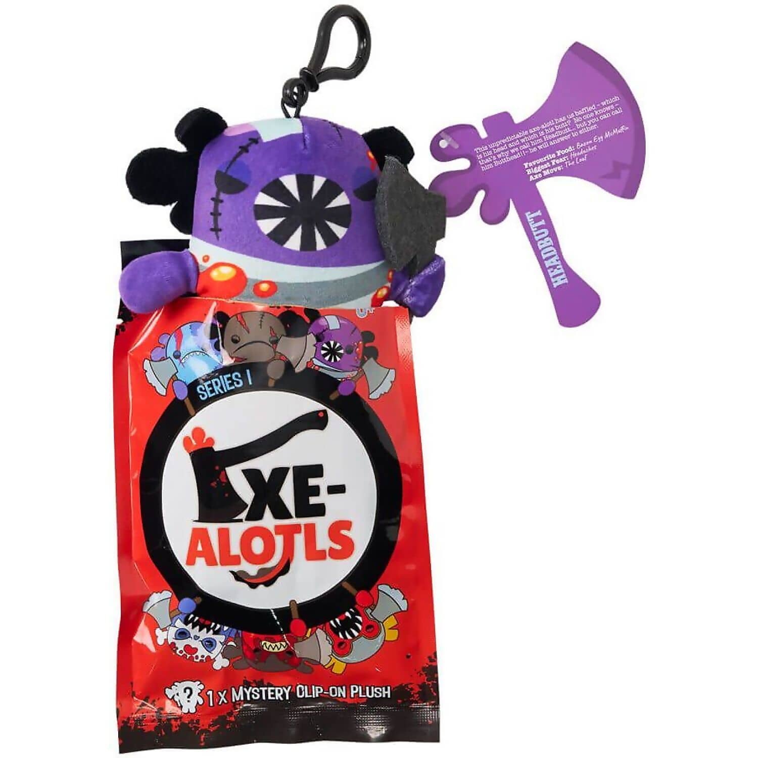 Kreepy Collectibles - Series 1 Edition Axe-Alotls Mystery Blind Bag Surprise Plush - 10cm Plush Clip-On - Jasnor