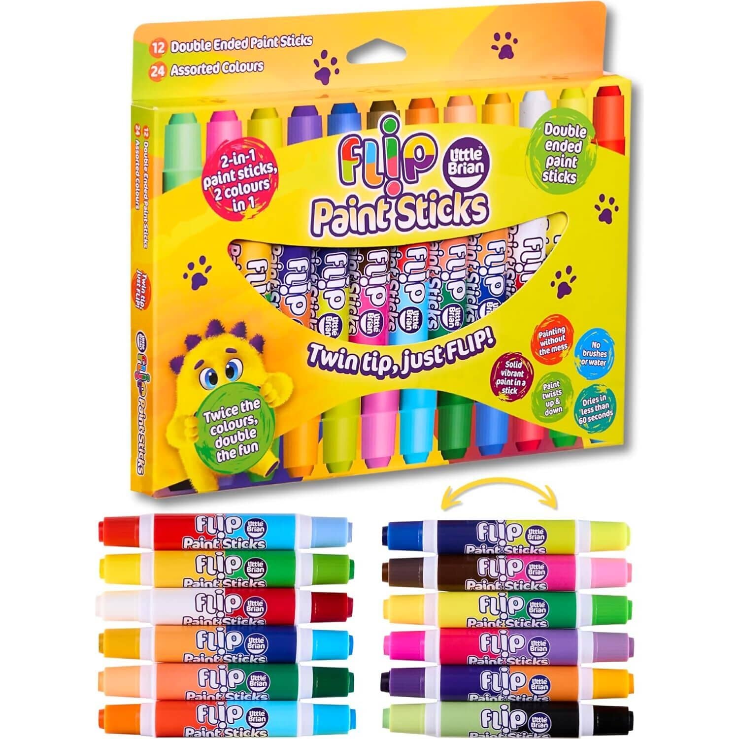Little Brian - Flip Paint Sticks Twin Tip Just Flip 12 Piece Pack