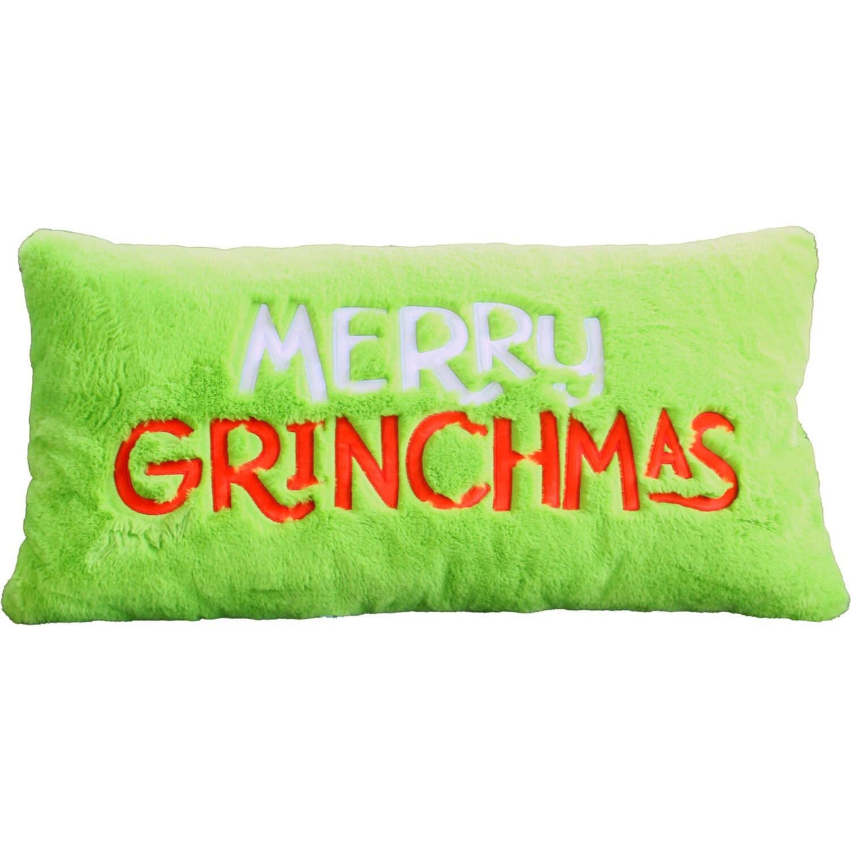 Cotton Candy - Xmas Dr. Seuss Grinch Merry Grinchmas Rectangle Cushion - Plush Christmas