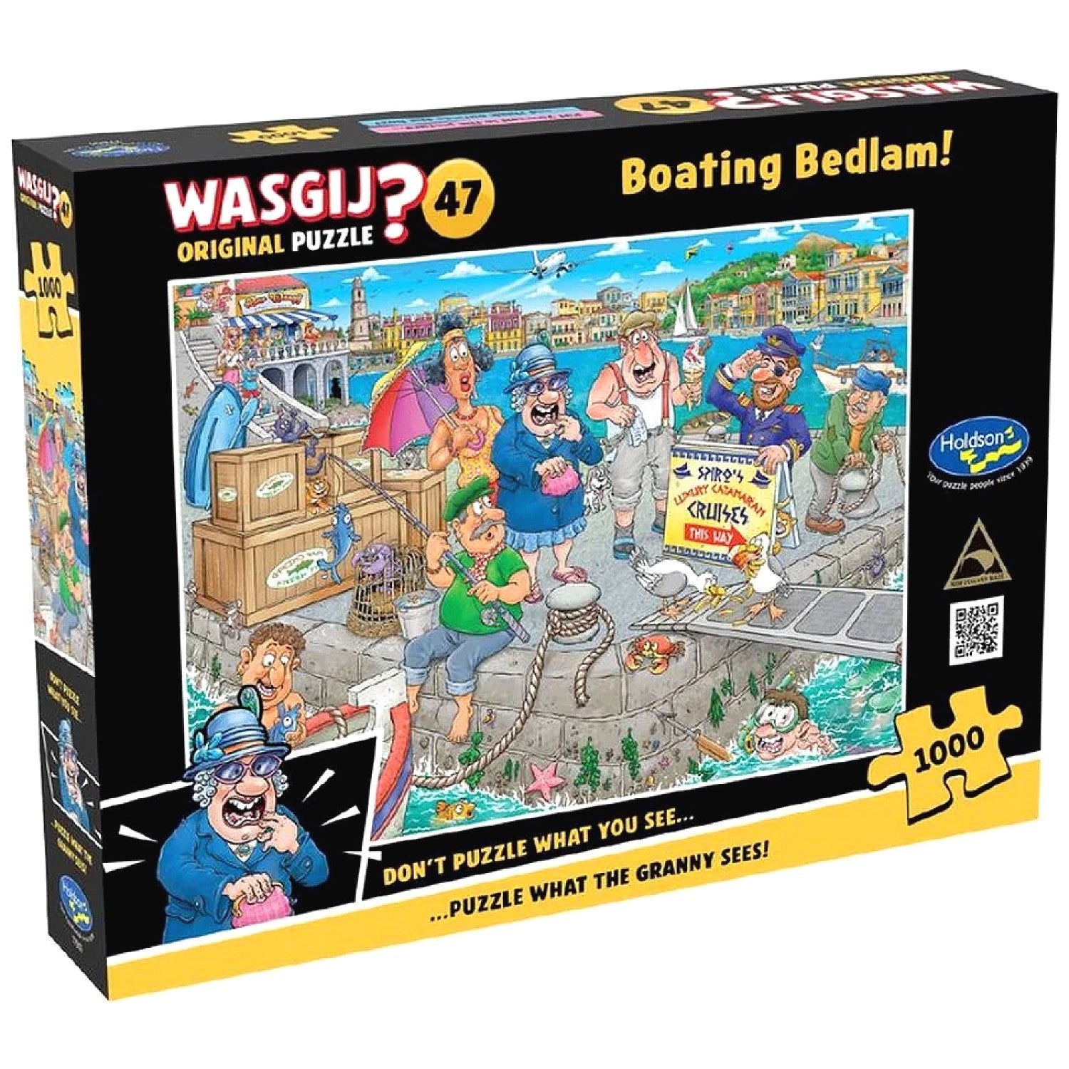 WASGIJ? - Original 47 Boating Bedlam! Holdson Jigsaw Puzzle 1000 Pieces