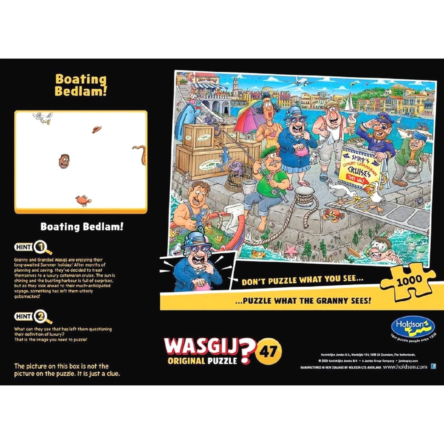 WASGIJ? - Original 47 Boating Bedlam! Holdson Jigsaw Puzzle 1000 Pieces