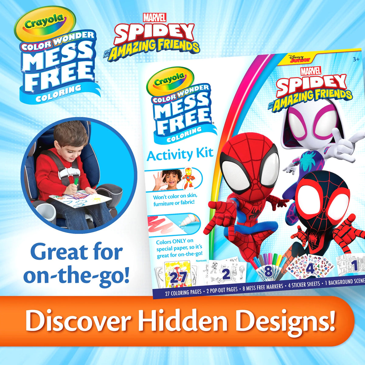Crayola - Colour Wonder Activity Kit Marvel Spidey and his Amazing Friends