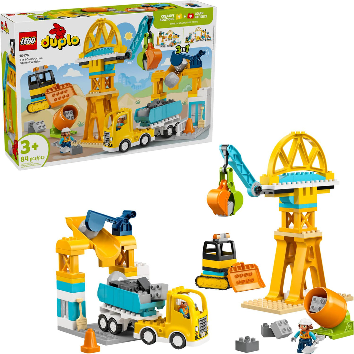 LEGO® 10476 3-in-1 Construction Site and Vehicles - DUPLO®