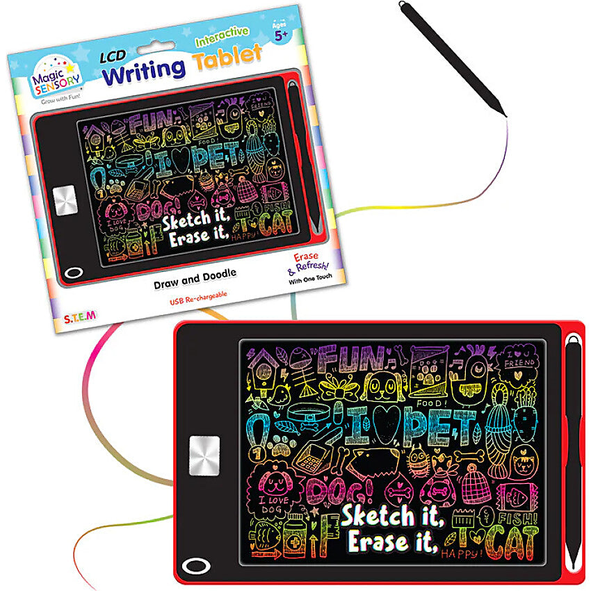 Magic Sensory - Interactive LCD Writing Tablet 8.5-inch - Red Pet