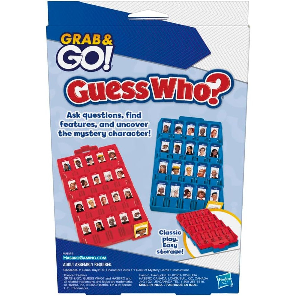 Hasbro - Gaming - Guess Who? Grab & Go! Portable Travel Board Game