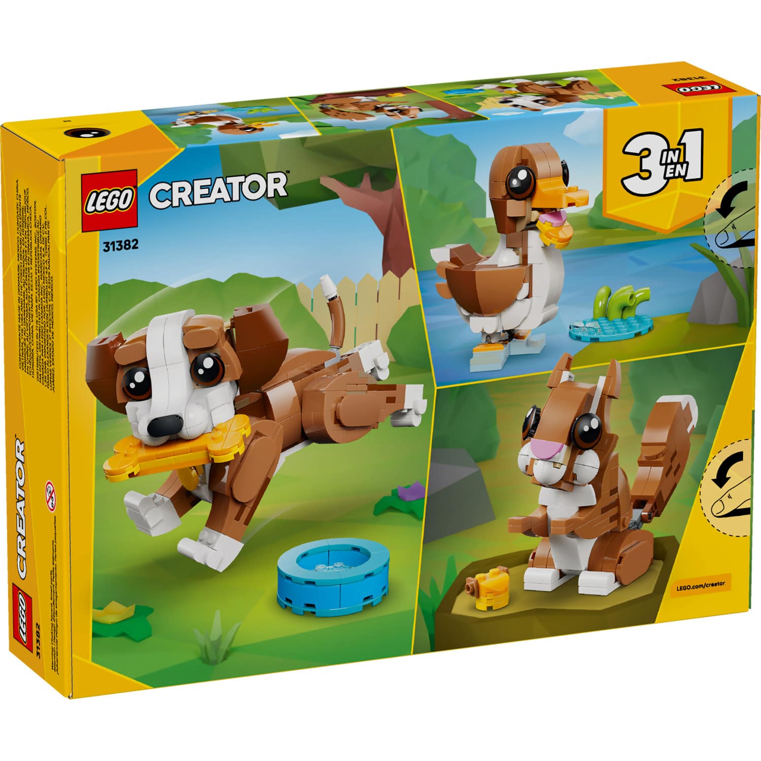 LEGO® 31382 Cute Animals: Playful Puppy Dog - Creator 3-in-1