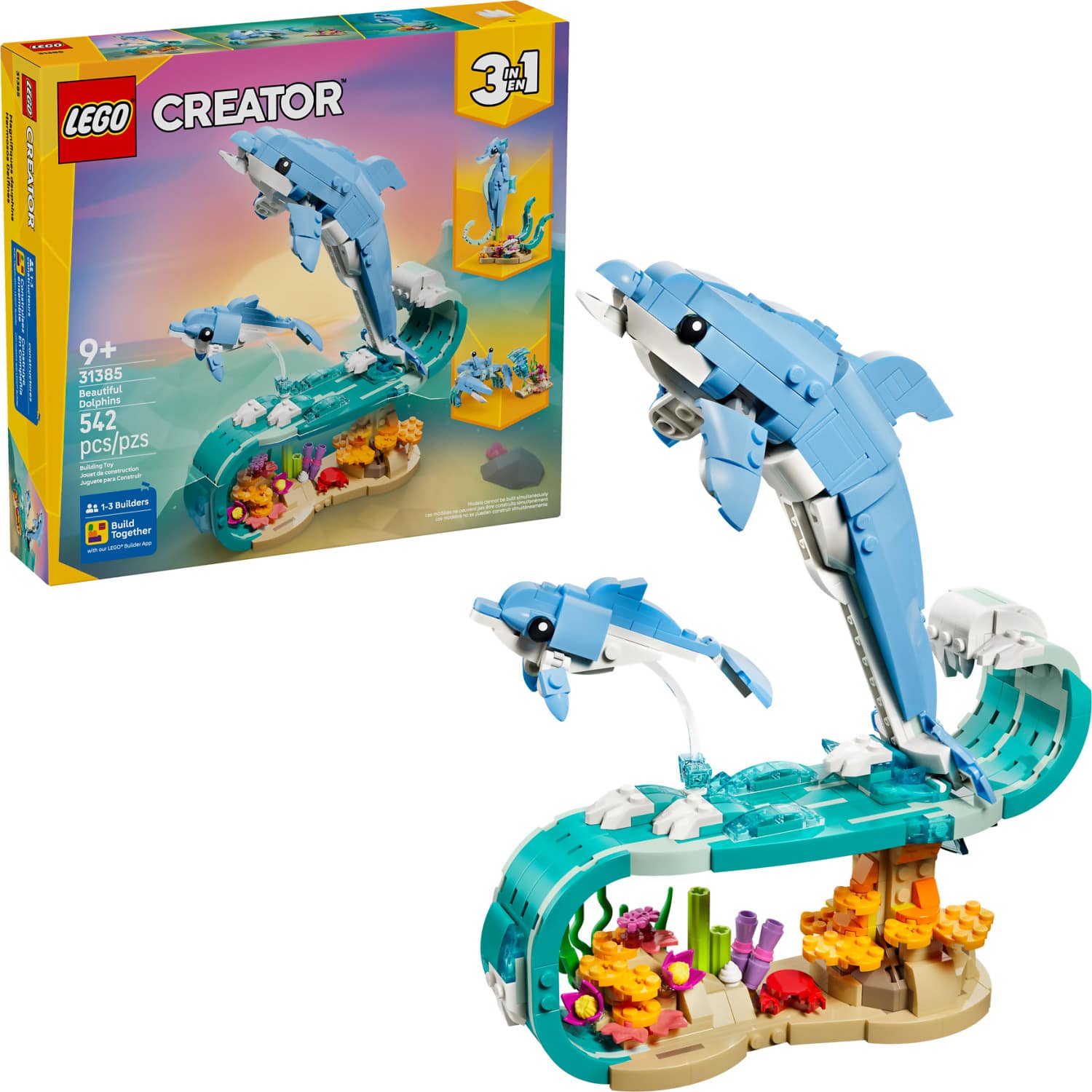 LEGO® 31385 Sea Animals: Beautiful Dolphins - Creator 3-in-1