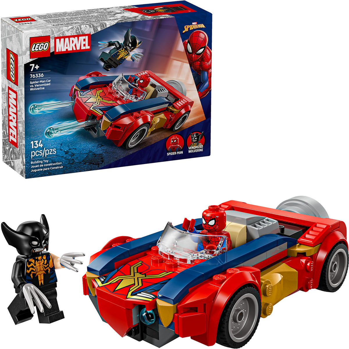 LEGO® 76336 Spider-Man Car vs. Venomized Wolverine - Marvel Super Heroes