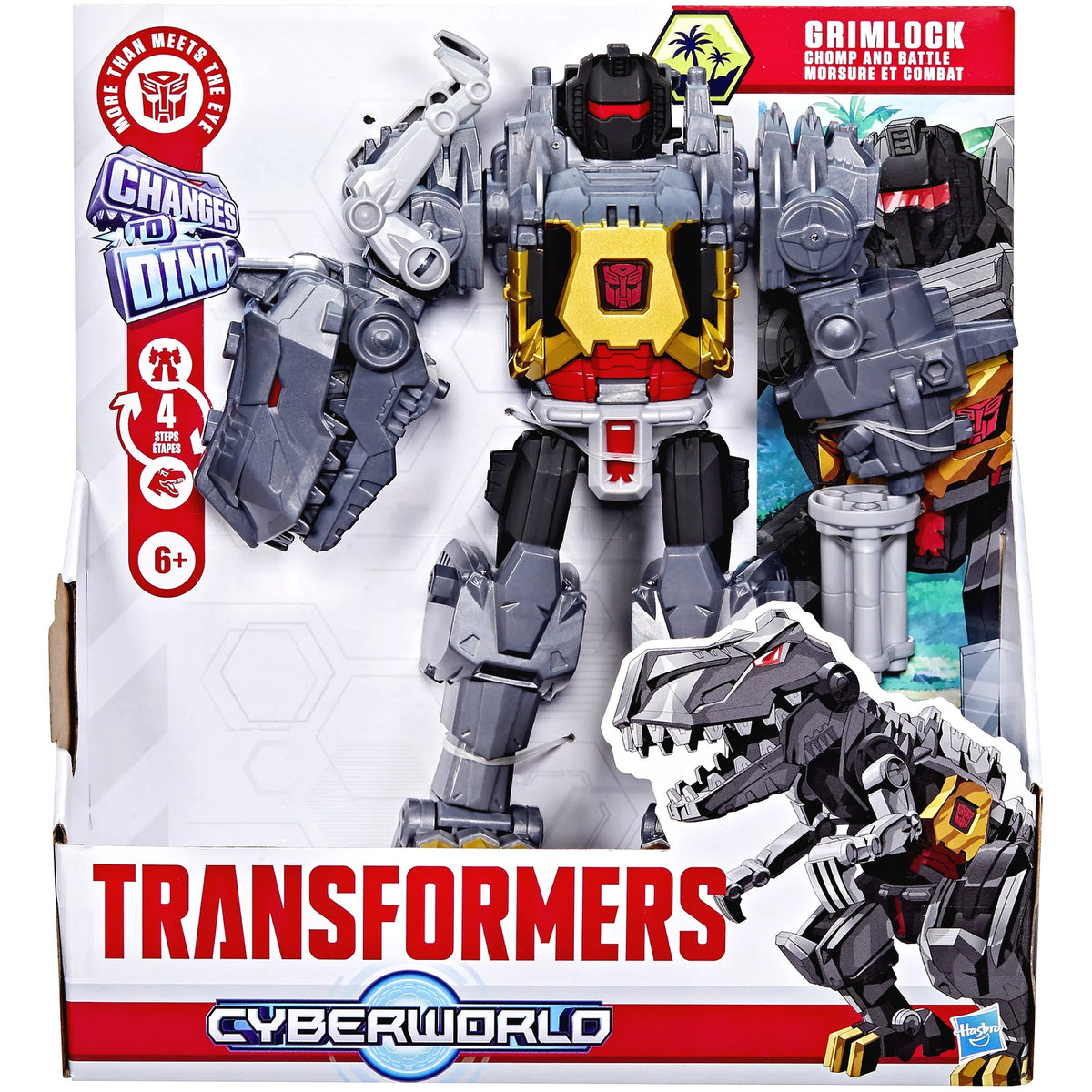 Transformers - Cyberworld Grimlock Chomp and Battle Action Figure - Hasbro