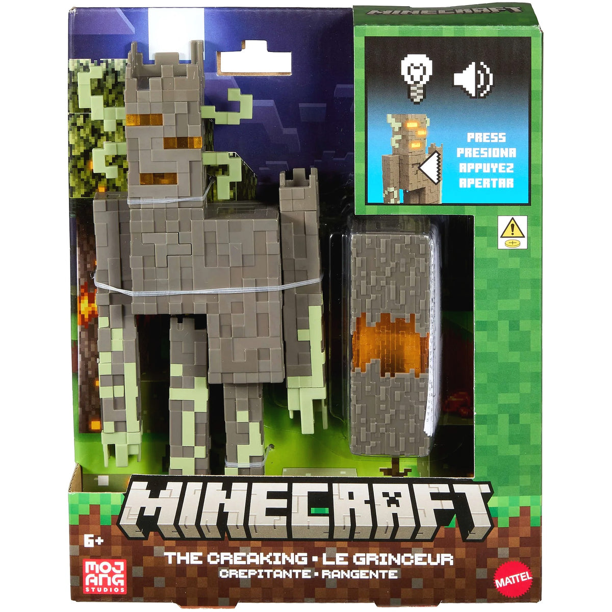 Minecraft - The Creaking 8-inch Action Figure with Interactive Lights Sounds & Accessories - Mattel