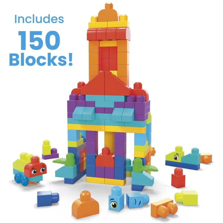 MEGA BLOKS - Fisher-Price Bigger Building Bag 150 Blocks - Fisher-Price