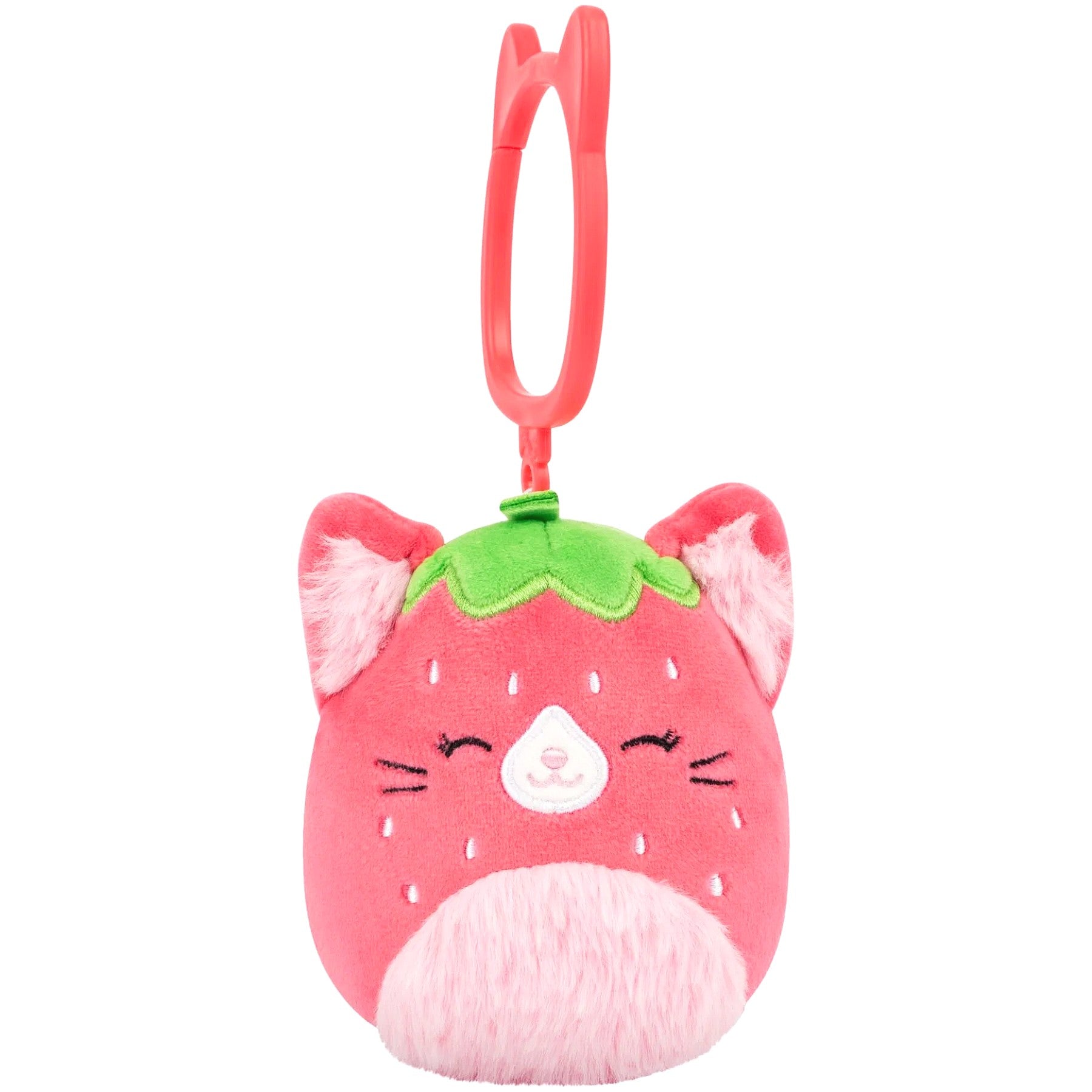 Squishmallows - Olma Strawberry Cat 3.5 Inch Clip On Plush