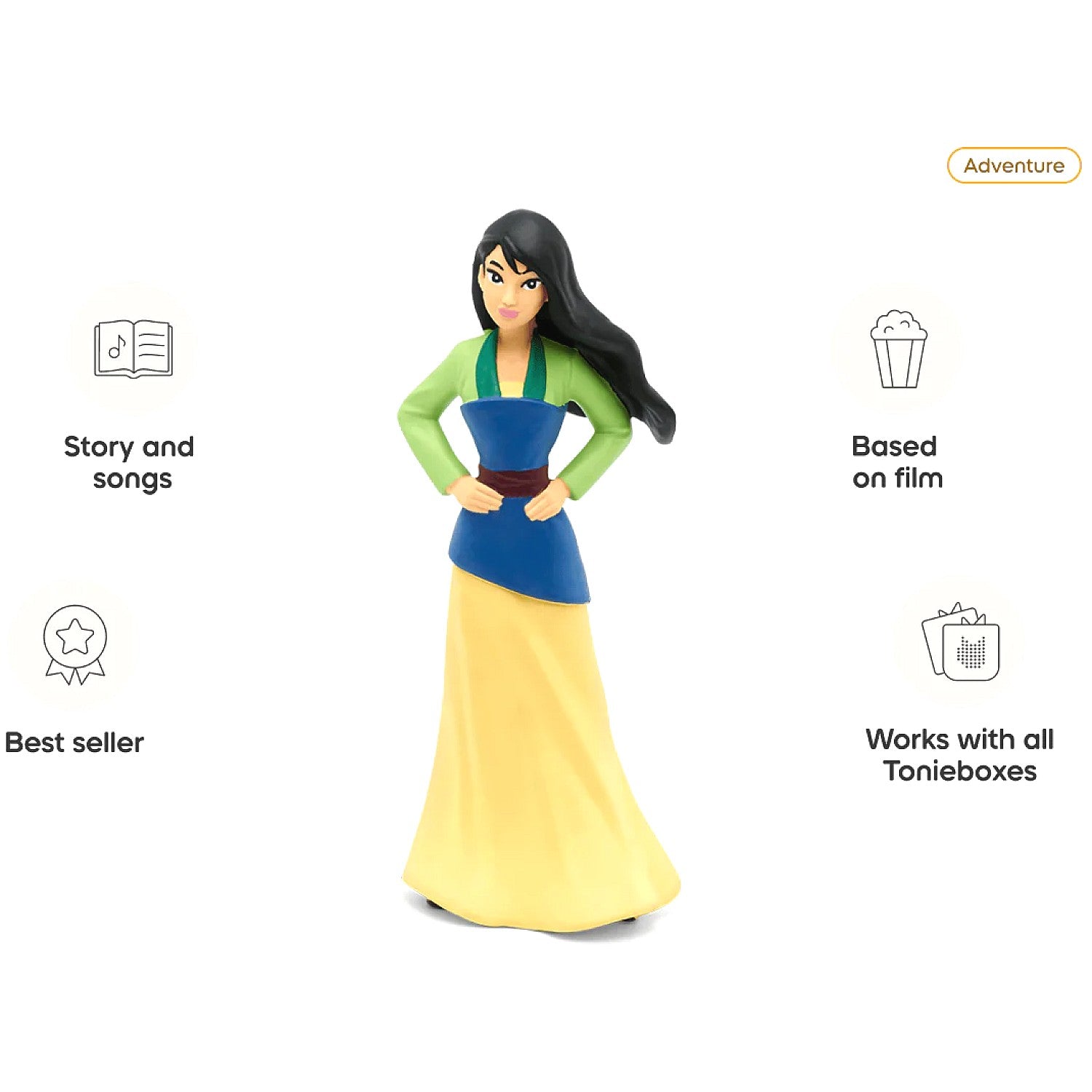 Tonies - Disney Princess Mulan Tonie Audio Character (Toniebox not Included)